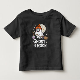 かわいい幽霊のムーンハロウィーン トドラーTシャツ