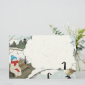 かわいい幽霊の冬の鴨池 便箋 (スタンド正面)