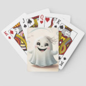 かわいい幽霊の友達のハロウィンデザイン トランプ (裏面)