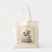 かわいい幽霊の友達のハロウィンデザイン トートバッグ (正面)