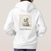 かわいい幽霊の友達ハロウィンデザインTシャツ パーカ (裏面)