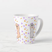 かわいい幽霊の引用バブル カフェラテマグ (右アングル)