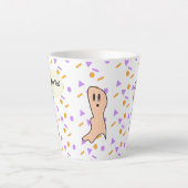 かわいい幽霊の引用バブル カフェラテマグ (正面)