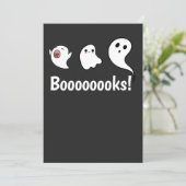 かわいい幽霊の本の招待状グリーティングカード 招待状 (スタンド正面)