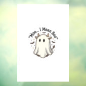 かわいい幽霊の牛のハロウィンTシャツデザイン ウィンドウサイン (シート3)