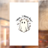 かわいい幽霊の牛のハロウィンTシャツデザイン ウィンドウサイン (シート2)