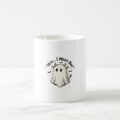 かわいい幽霊の牛のハロウィンTシャツデザイン コーヒーマグカップ (中央)