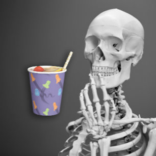 かわいい幽霊の薄紫。 紙コップ