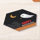 かわいい幽霊は夜に通りで徘徊 ペーパーコースター (アングル)