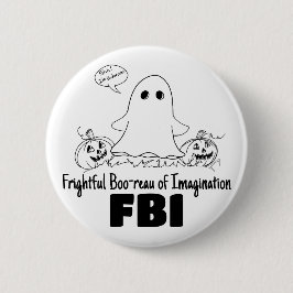 かわいい幽霊アンダーカバーFBIハロウィンボタン 缶バッジ