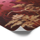 かわいい幽霊インピンクフローラ畑 ポスター (角)