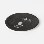 かわいい幽霊ウィッチリトルブベビーシャワー ペーパープレート (アングル)