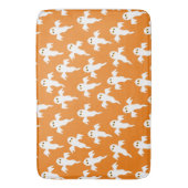 かわいい幽霊オレンジ バスマット (正面縦)