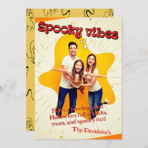 かわいい幽霊カットアウトおもしろいグリーティング カード