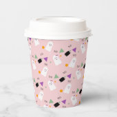 かわいい幽霊カップルグールハロウィーン紙吹雪紙C 紙コップ (正面)