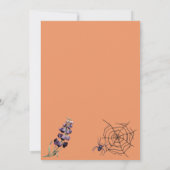 かわいい幽霊カボチャこうもりスパイダーウェブハローウィンパーティ 招待状 (裏面)