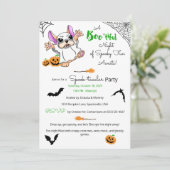 かわいい幽霊カボチャハローウィンパーティ 招待状 (スタンド正面)