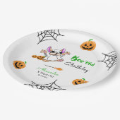 かわいい幽霊カボンプキンハロウィーンハッピーバースデー ペーパープレート (アングル)