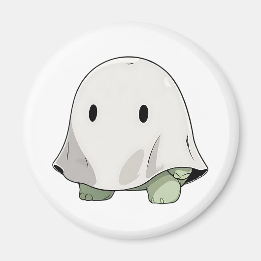 かわいい幽霊カメのハロウィンコスチューム マグネット (正面)