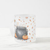 かわいい幽霊キャンディカスタムーカルドロン フロストグラスマグカップ (正面左)