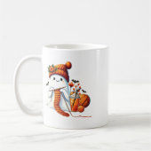 かわいい幽霊クロシェ編み物ラバーズハロウィンコーヒー コーヒーマグカップ (左)