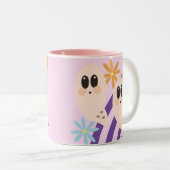 かわいい幽霊グールレトロハロウィングルーヴィフローラ ツートーンマグカップ (正面右)