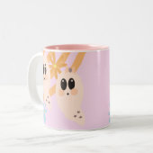 かわいい幽霊グールレトロハロウィングルーヴィフローラ ツートーンマグカップ (正面左)