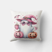 かわいい幽霊コーヒーかわいい幽霊 クッション (裏面)