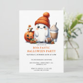 かわいい幽霊サッカーブー – タスティックハローウィンパーティ 招待状 (スタンド正面)