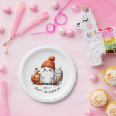 かわいい幽霊サッカー選手ハッピーハローウィン ペーパープレート (パーティー)