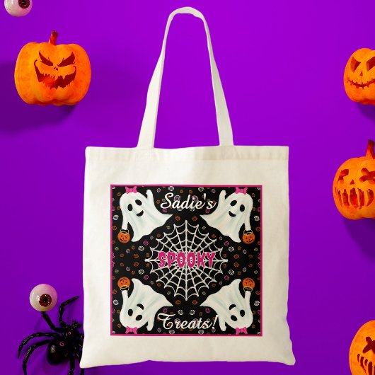 かわいい幽霊ジャックとランタンコブ トートバッグ
