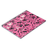 かわいい幽霊スカルカボプキンハロウィーン ノートブック (左側)