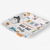 かわいい幽霊スプオクタキュラハロウィーン誕生日ボーイ ペーパープレート (傾斜あり)