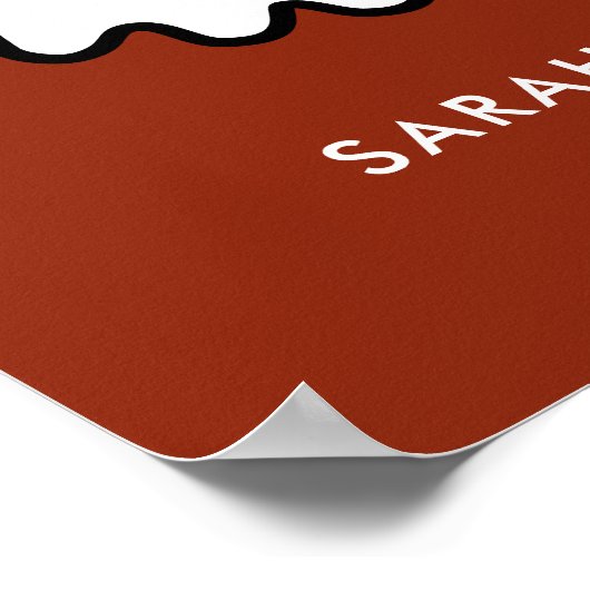 かわいい幽霊ツインズベビーシャワーブックス&ギフトサイン ポスター (角)