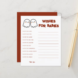 かわいい幽霊ツインズベビーシャワーベビーウィッシュゲーム