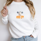 かわいい幽霊デッドリフトジムハロウィーンフィットネスコーチ スウェットシャツ