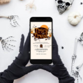 かわいい幽霊トリックオアトリートハローウィンパーティ 招待状