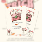 かわいい幽霊トリックオアトリートハローウィンパーティ 招待状