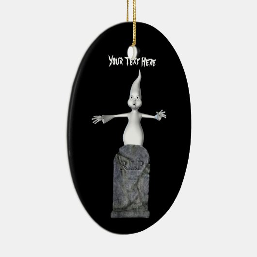 かわいい幽霊トンムストーンハロウィーンオーナメント セラミックオーナメント (右)