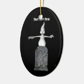 かわいい幽霊トンムストーンハロウィーンオーナメント セラミックオーナメント (左)