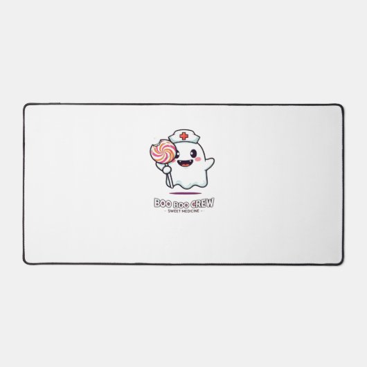 かわいい幽霊ナースブーブクルーハロウィンクラシックT- デスクマット (正面)