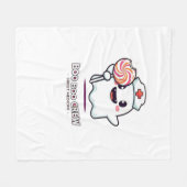 かわいい幽霊ナースブーブクルーハロウィンクラシックT- フリースブランケット (正面(横))