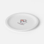 かわいい幽霊ナースブーブクルーハロウィンクラシックT- ペーパープレート (アングル)