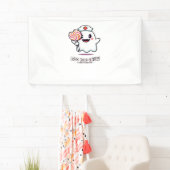 かわいい幽霊ナースブーブクルーハロウィンクラシックT- 横断幕 (インサイチュ)