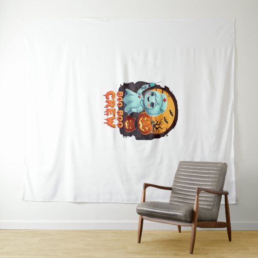 かわいい幽霊ナース- Boo Boo Crewハロウィーンおもしろいクラス タペストリー (インサイチュ(横))