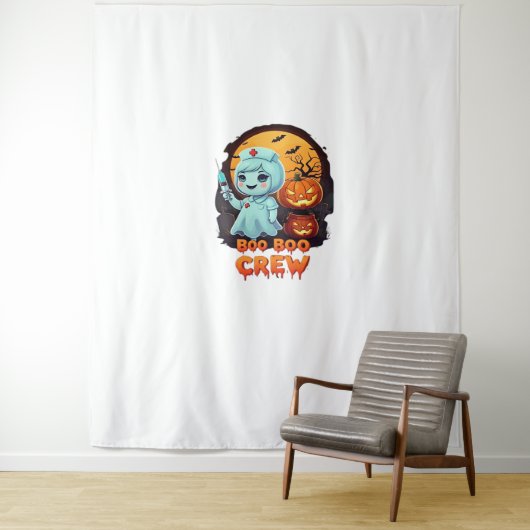かわいい幽霊ナース- Boo Boo Crewハロウィーンおもしろいクラス タペストリー (インサイチュ)