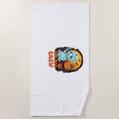 かわいい幽霊ナース- Boo Boo Crewハロウィーンおもしろいクラス ビーチタオル (正面)