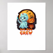 かわいい幽霊ナース- Boo Boo Crewハロウィーンおもしろいクラス ポスター (正面)