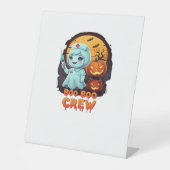 かわいい幽霊ナース- Boo Boo Crewハロウィーンおもしろいクラス 台座サイン (正面)