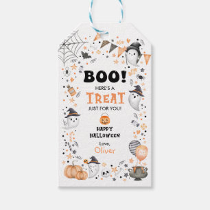 かわいい幽霊ハッピーハローウィン誕生日パーティートレア ギフトタグ
